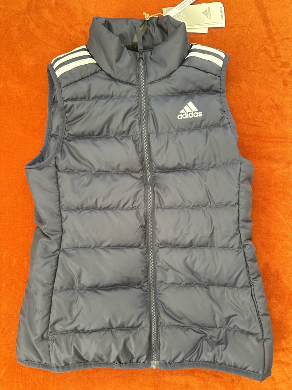 Adidas Womens Essentials NWT Packable Down Navy Blue Vest Small